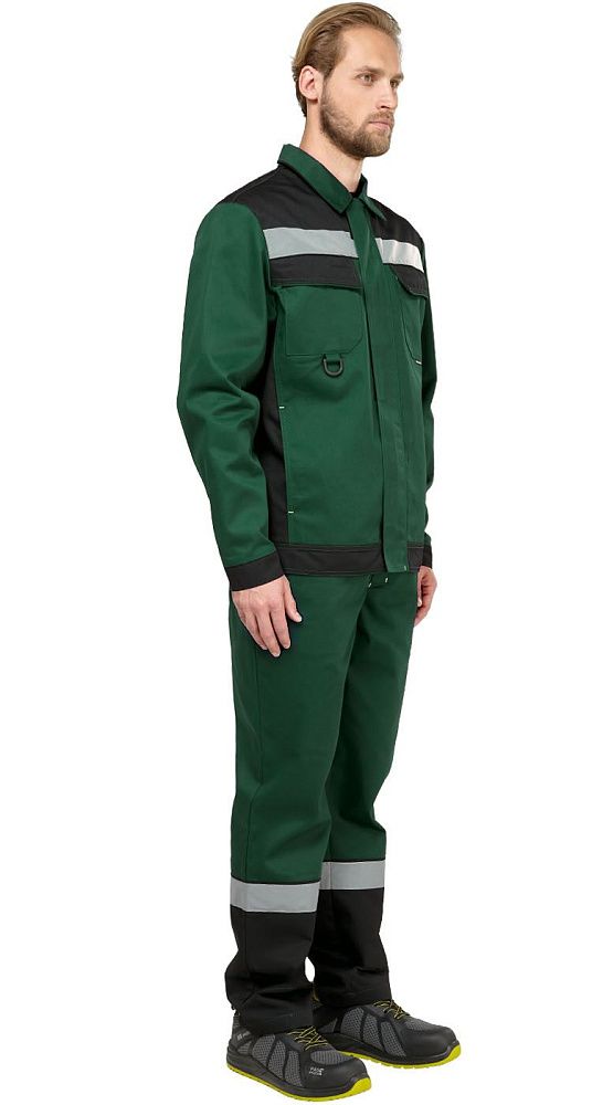 Костюм мужской рабочий летний Джокер МВО с брюками зеленый-черный